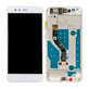 Schermo per Huawei P10 lite, Pearl White, Vetro touch con cornice