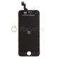 Schermo per iPhone 5S, SE, Black, Vetro touch con cornice