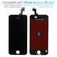 Schermo per iPhone 5S, SE, Black, Vetro touch con cornice
