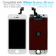 Schermo per iPhone 5S, SE, White, Vetro touch con cornice