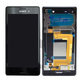 Schermo per Sony Xperia M4 Aqua Dual E2333, Black, Vetro touch con cornice, 124TUL0015A, 124TUL0011A, Genuine Service Pack