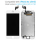 Schermo per iPhone 6S, White, Vetro touch con cornice