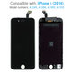 Schermo per iPhone 6, Black, Vetro touch con cornice, Refurbished