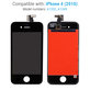 Schermo per iPhone 4, Black, Vetro touch con cornice