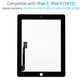 Vetro touch per iPad 3, iPad 4, Black