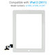 Vetro touch per iPad 2, White