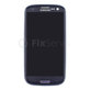 Schermo OLED per Samsung S3 i9300, Pebble Blue, Vetro touch con cornice