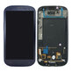 Schermo OLED per Samsung S3 i9300, Pebble Blue, Vetro touch con cornice
