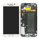 Schermo per Samsung S6 Edge G925F, White Pearl, Vetro touch con cornice, GH97-17162B, GH97-17317B, GH97-17334B, Genuine Service Pack