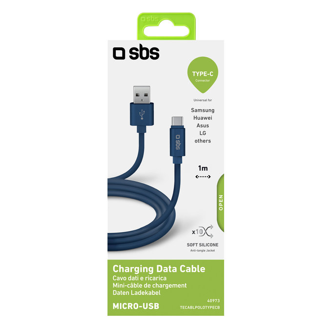 Cavo da USB-C a USB 1 m, Blue, SBS