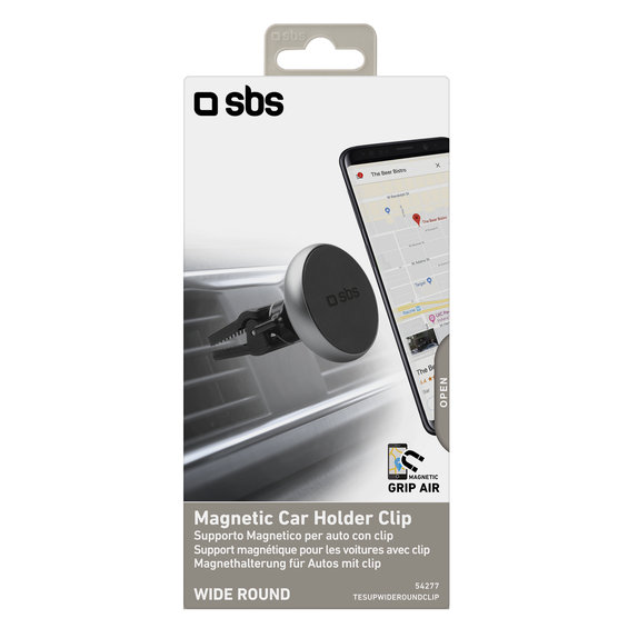 Supporto auto magnetico per bocchetta, Black, SBS