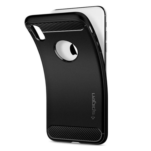 Custodia Rugged Armor per iPhone XR, Black, Spigen