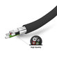 Caricatore da auto 2x USB e cavo da USB a USB-C, Black, SBS