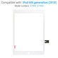 Vetro touch per iPad (6th Gen 2018), White