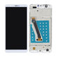 Schermo per Huawei P Smart, White, Vetro touch con cornice