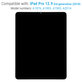 Schermo LCD per iPad Pro 12.9" (3rd Gen 2018), Vetro touch e IC Board conout Frame, Refurbished