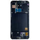 Schermo per Samsung A40 A405F, Black, Vetro touch con cornice, GH82-19672A, GH82-19674A, Genuine Service Pack