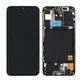 Schermo per Samsung A40 A405F, Black, Vetro touch con cornice, GH82-19672A, GH82-19674A, Genuine Service Pack