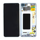 Schermo per Samsung S10 Plus G975F, Prism Blue, Vetro touch con cornice, GH82-18849C, GH82-18834C, Genuine Service Pack