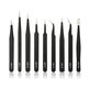 Set di pinzette antistatiche ESD in acciaio inox 9 in 1
