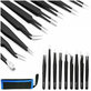 Set di pinzette antistatiche ESD in acciaio inox 9 in 1