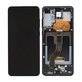 Schermo per Samsung S20 Plus G985F, Cosmic Black, Vetro touch con cornice, GH82-22134A, GH82-22145A, GH82-31441A, Genuine Service Pack