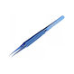 Pinzetta in lega di titanio con testa curva 0,1 mm per ponticelli di precisione, 2UUL BlueT