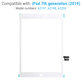 Vetro touch per iPad (7th Gen 2019, 8th Gen 2020), White
