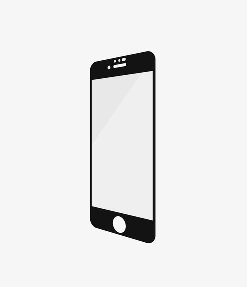 Vetro temperato Case Friendly AB per iPhone 6, 6s, 7, 8, SE 2020, SE 2022, Black, PanzerGlass