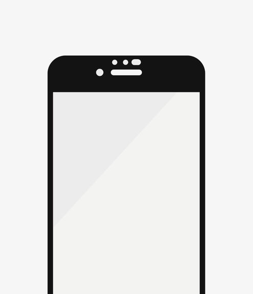 Vetro temperato Case Friendly AB per iPhone 6, 6s, 7, 8, SE 2020, SE 2022, Black, PanzerGlass