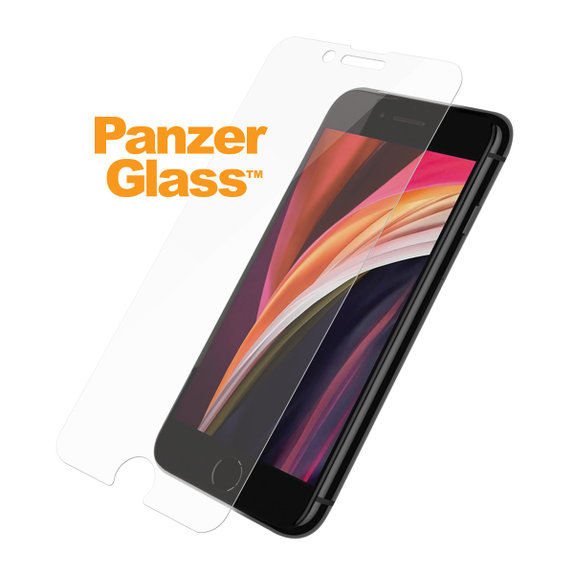 Vetro temperato Steard Fit per iPhone SE 2020, 8, 7, 6s, 6, Transparent, PanzerGlass