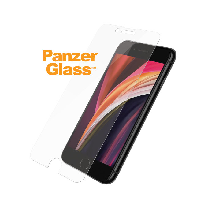 Vetro temperato Steard Fit per iPhone SE 2020, 8, 7, 6s, 6, Transparent, PanzerGlass