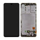 Schermo per Samsung A41 A415F, Prism Crush Black, Vetro touch con cornice, GH82-22860A, GH82-23019A, Genuine Service Pack