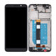 Schermo per Motorola Moto E6 Play, Black, Vetro touch con cornice