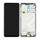 Schermo per Samsung A21s A217F, Black, Vetro touch con cornice, GH82-22988A, GH82-23137A, GH82-24641A, GH82-24642A, GH82-23089A, Genuine Service Pack