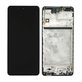 Schermo per Samsung M51 M515F, Celestial Black, Vetro touch con cornice, GH82-23568A, GH82-24168A, GH82-24166A, Genuine Service Pack
