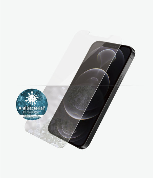 Vetro temperato Steard Fit AB per iPhone 12, 12 Pro, Transparent, PanzerGlass