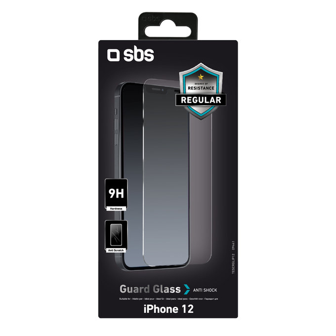 Vetro temperato per iPhone 12 mini, Transparent, SBS