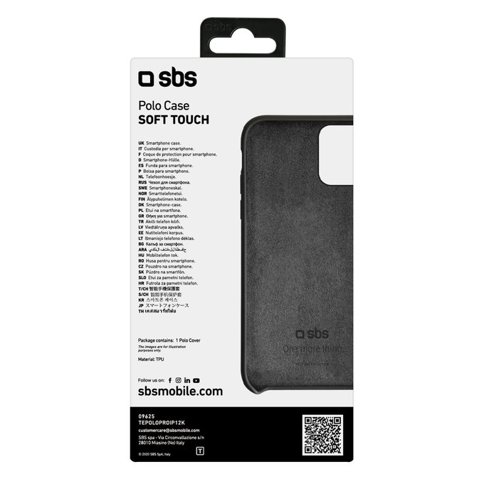Custodia Polo One per iPhone 12 mini, Black, SBS