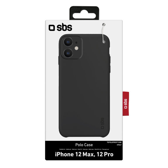 Custodia Polo One per iPhone 12, 12 Pro, Black, SBS