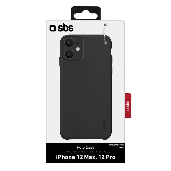 Custodia Polo One per iPhone 12, 12 Pro, Black, SBS