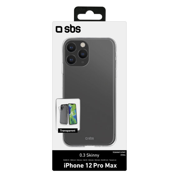 Custodia Skinny per iPhone 12 Pro Max, Transparent, SBS