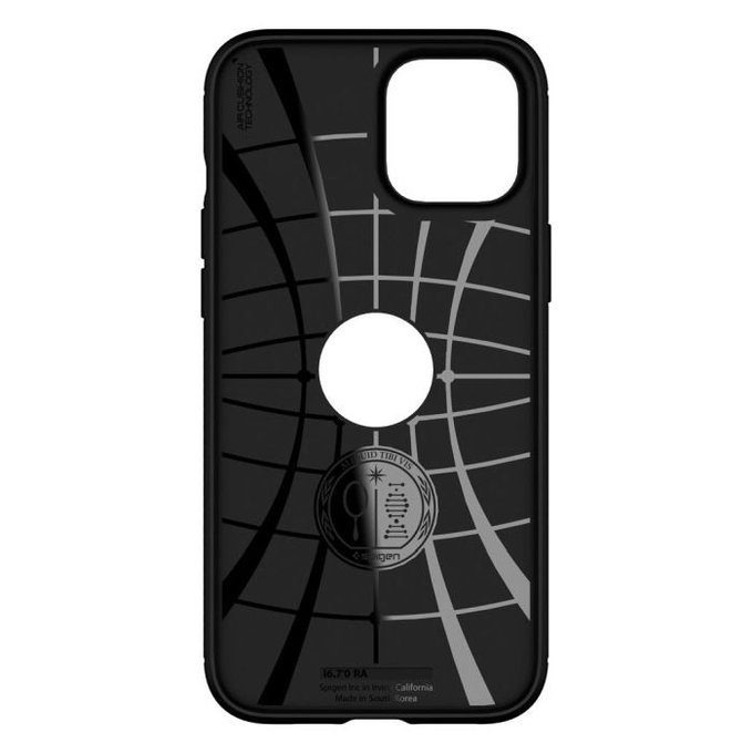 Custodia Rugged Armor per iPhone 12, 12 Pro, Black, Spigen