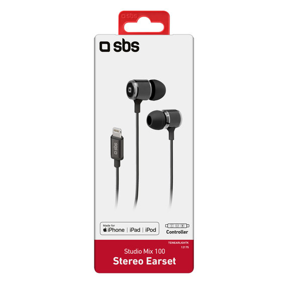 Cuffie con microfono Lightning, Black, SBS