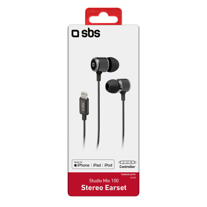 Cuffie con microfono Lightning, Black, SBS