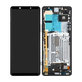 Schermo per Sony Xperia 1 II, Black, Vetro touch con cornice, A5019821A, Genuine Service Pack