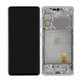 Schermo per Samsung S20 FE 5G G781B, Cloud White, Vetro touch con cornice, GH82-24214B, GH82-24215B, GH82-24215B, GH82-31320B, Genuine Service Pack