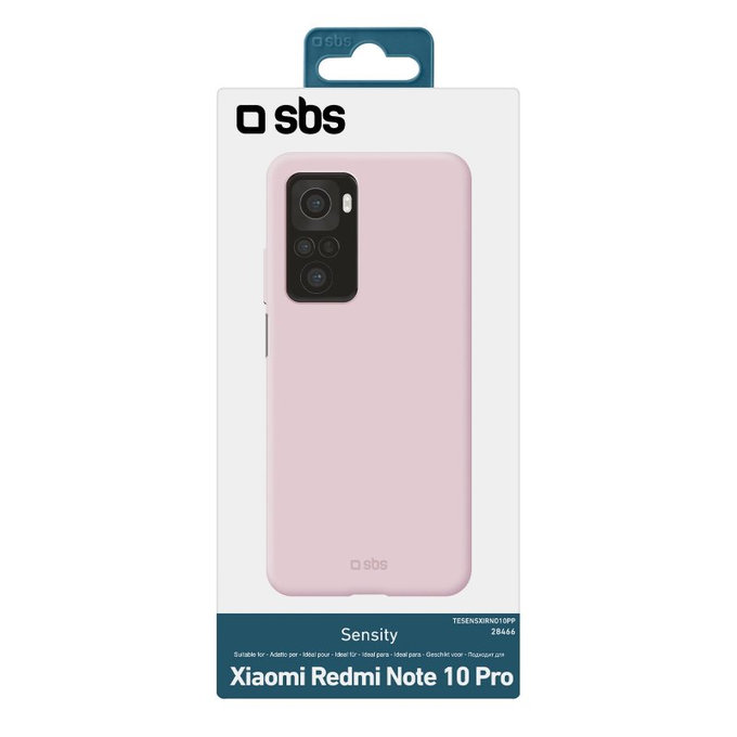 Custodia Sensity per Xiaomi Redmi Note 10 Pro, Pink, SBS