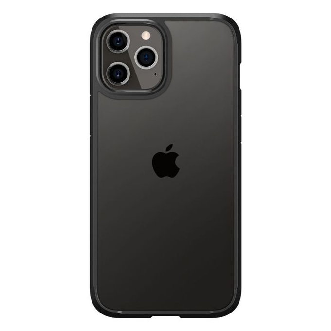 Custodia Ultra Hybrid per iPhone 12, 12 Pro, Black, Spigen
