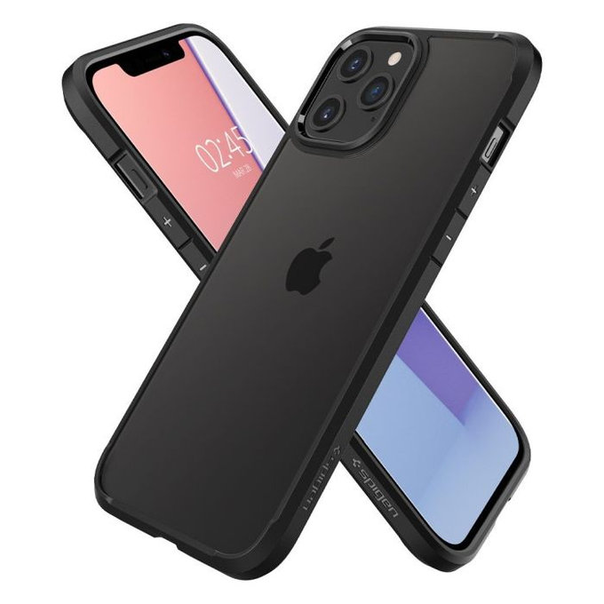 Custodia Ultra Hybrid per iPhone 12, 12 Pro, Black, Spigen